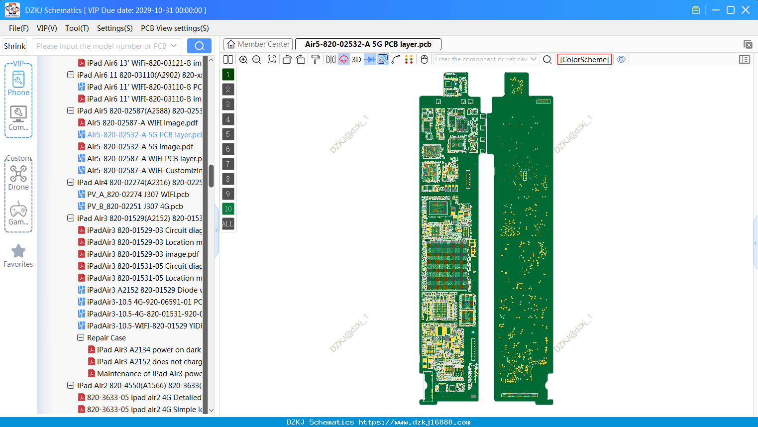 iPad Air5-820-02532-A 5G PCB Layer